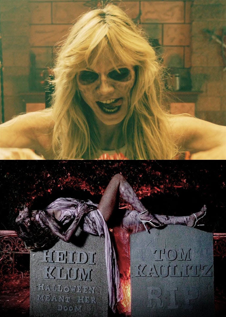 Heidi Klum as a zombie for Halloween in 2021.