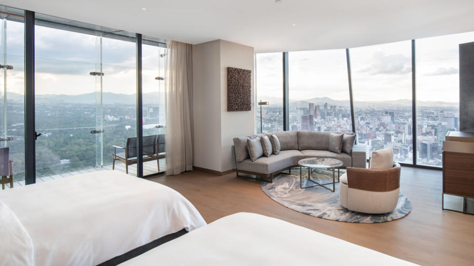 A corner suite in the new Ritz-Carlton, Mexico City. - Credit: Photo by Paco Alvarez/Chapi Chapo Design, courtesy of the Ritz-Carlton Hotel Company, LLC.