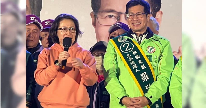 民進黨副總統候選人蕭美琴力挺羅致政，認為羅遭抹黑、製造假影片，她要用愛的力量讓台灣往前走。（圖／報系資料照）