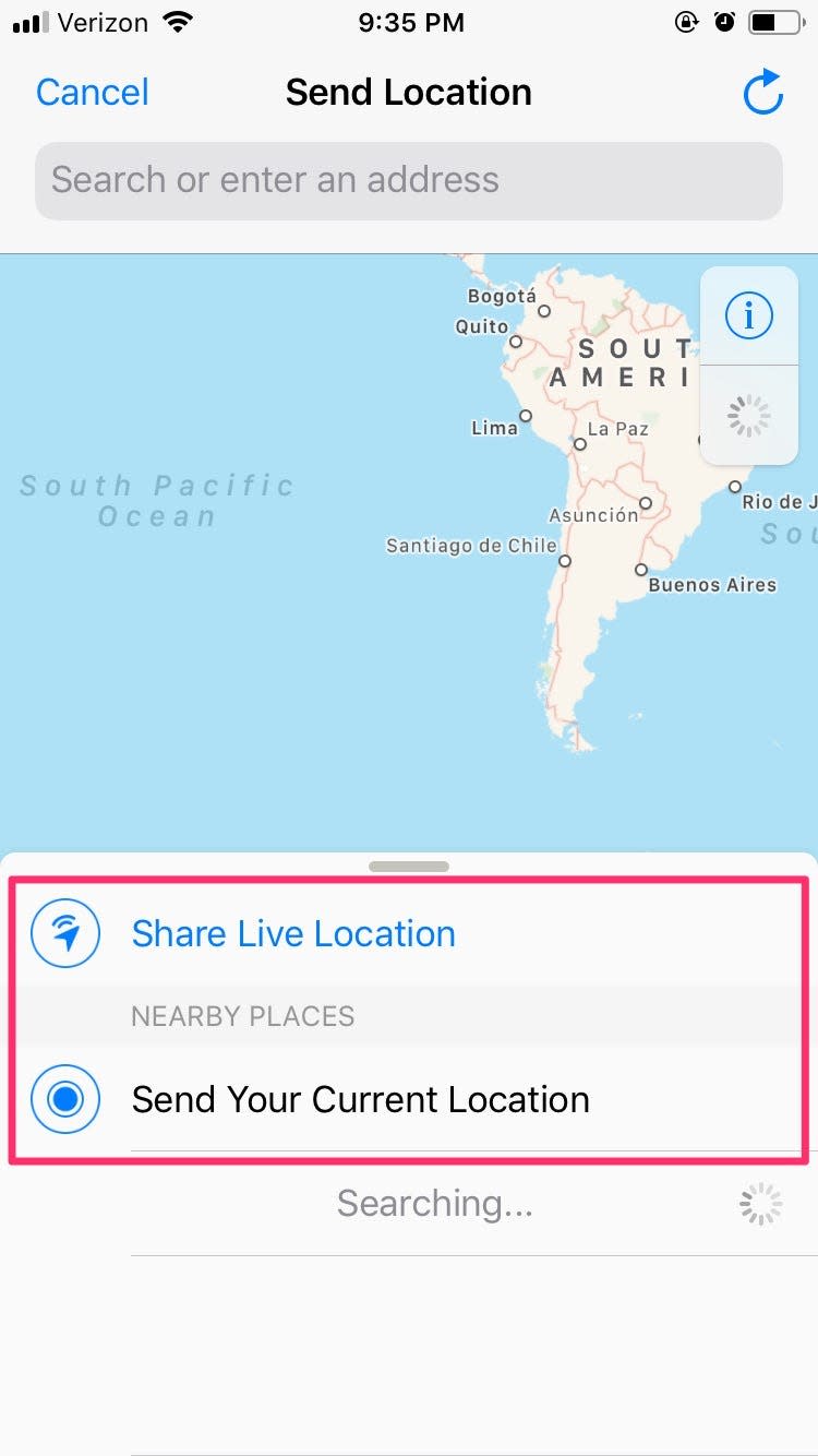 How to share location on WhatsApp