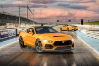 <p>The Mustang is preparing to celebrate its 60th anniversary, and the <a href="https://www.caranddriver.com/news/a39947056/2024-ford-mustang-preview/" rel="nofollow noopener" target="_blank" data-ylk="slk:latest generation;elm:context_link;itc:0;sec:content-canvas" class="link ">latest generation</a>, codenamed S650, could debut as soon as April 2023. We're expecting significant chassis enhancements, a modernized interior, and upgrades to the current turbo-four and V-8 engine options. A manual transmission is sure to stay, and a hybrid variant may join the lineup.</p><p><a class="link " href="https://www.caranddriver.com/ford/mustang" rel="nofollow noopener" target="_blank" data-ylk="slk:What We Know So Far;elm:context_link;itc:0;sec:content-canvas">What We Know So Far</a></p>