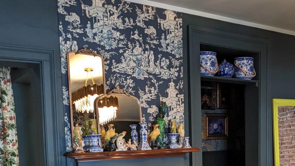 Owner Zach Bair put his own personal touches on the décor at Bungalow in downtown Belleville, including ceramic birds from his personal collection.