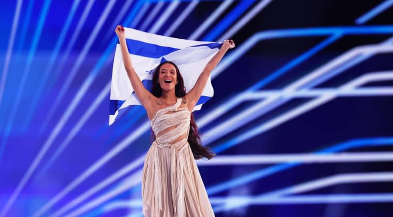 Eden Golan from Israel takes to the stage at the final of the Eurovision Song Contest (ESC) 2024 in the Malmo Arena. The motto of the world's biggest singing competition is "United By Music". Jens Büttner/dpa