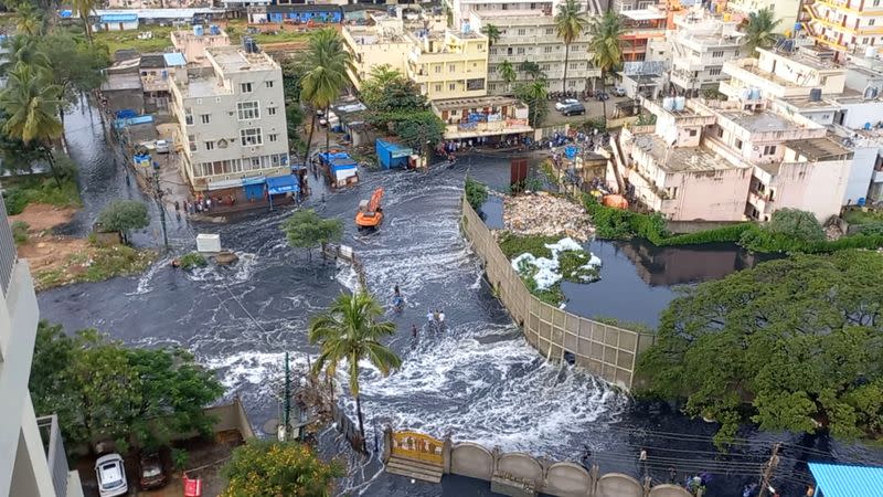 India's Bengaluru hit by flooding, after torrential rains slammed the city