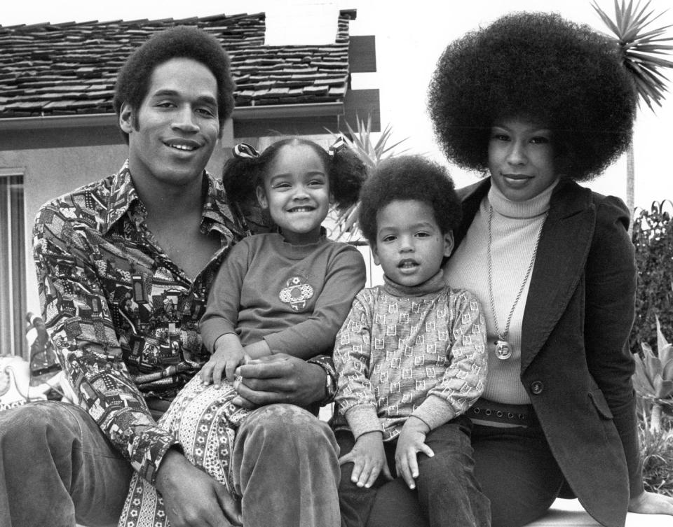 O.J. Simspson poses for a portrait with his wife Marguerite (Whitley) Simpson, daughter Arnelle and son Jason  (Michael Ochs Archives / Getty Images)
