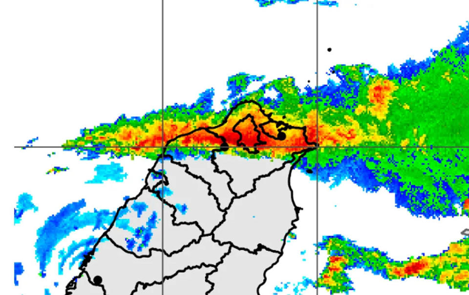 <strong>今日北部雨彈狂炸。（圖／氣象署）</strong>