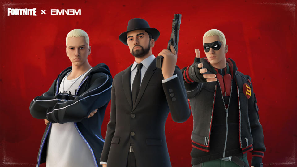 The recently released Eminem skins.<p>Epic Games</p>