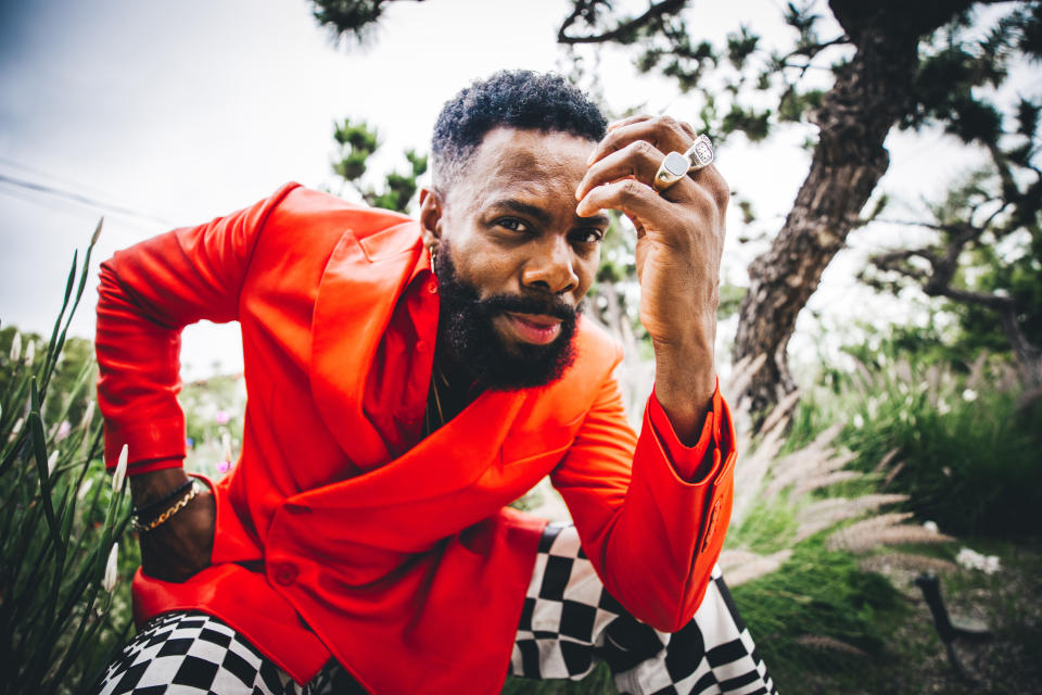 Colman Domingo, nominee for Best Supporting Male in “Ma Rainey’s Black Bottom”, is seen in his award show look for the 2021 Independent Spirit Awards on April 22, 2021 in Los Angeles, California.