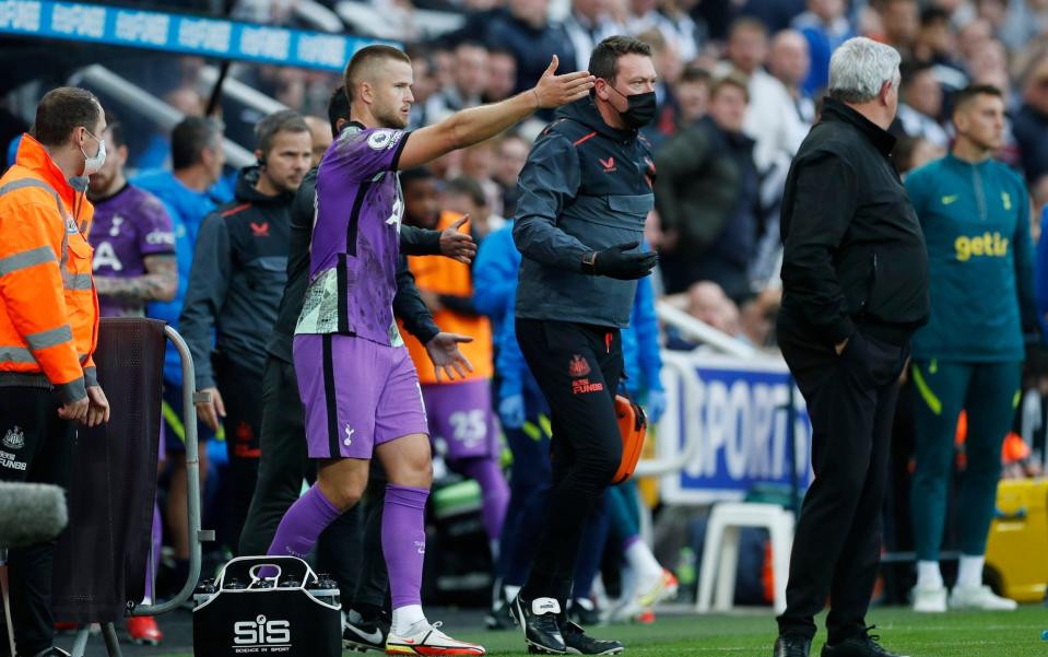 Tottenham Hotspur's Eric Dier gets help during a medical emergency in the stands - Action Images via Reuters/Lee Smith