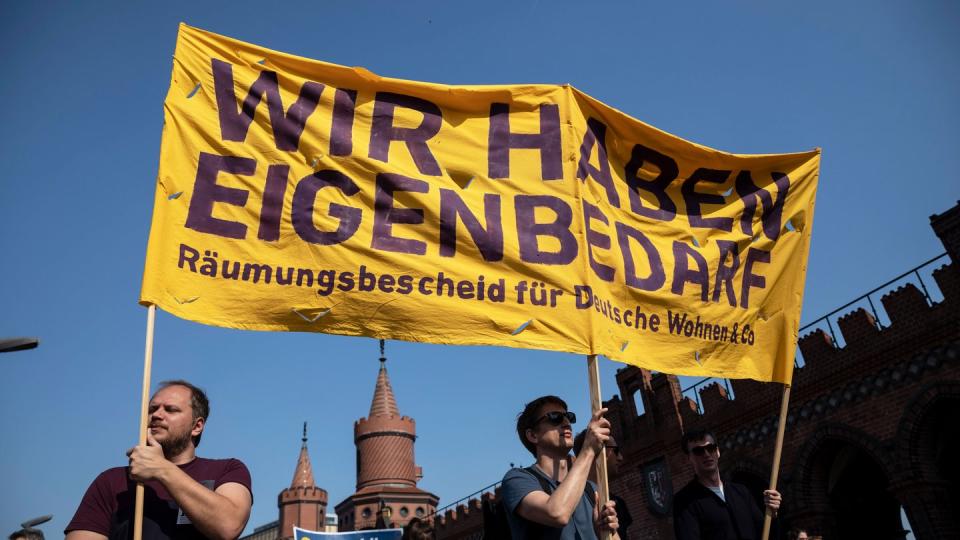 Demonstration gegen steigende Mieten in Berlin: «Wir haben Eigenbedarf».