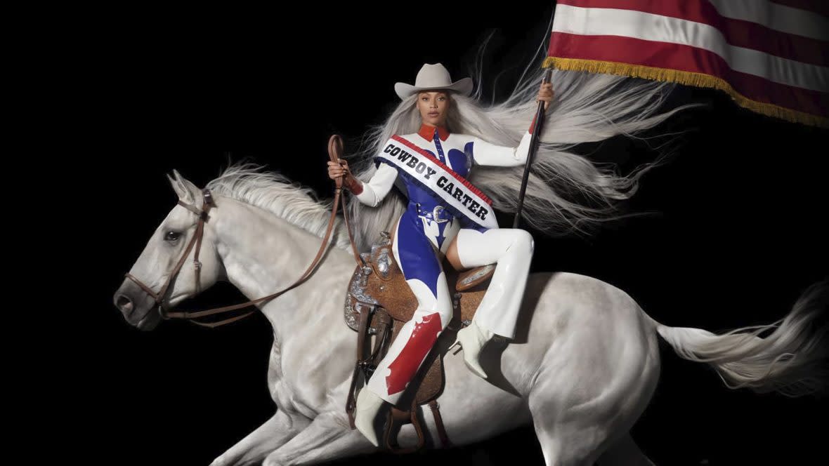 This cover image released by Parkwood/Columbia/Sony shows “Act ll: Cowboy Carter” by Beyonce. (Parkwood/Columbia/Sony via AP)