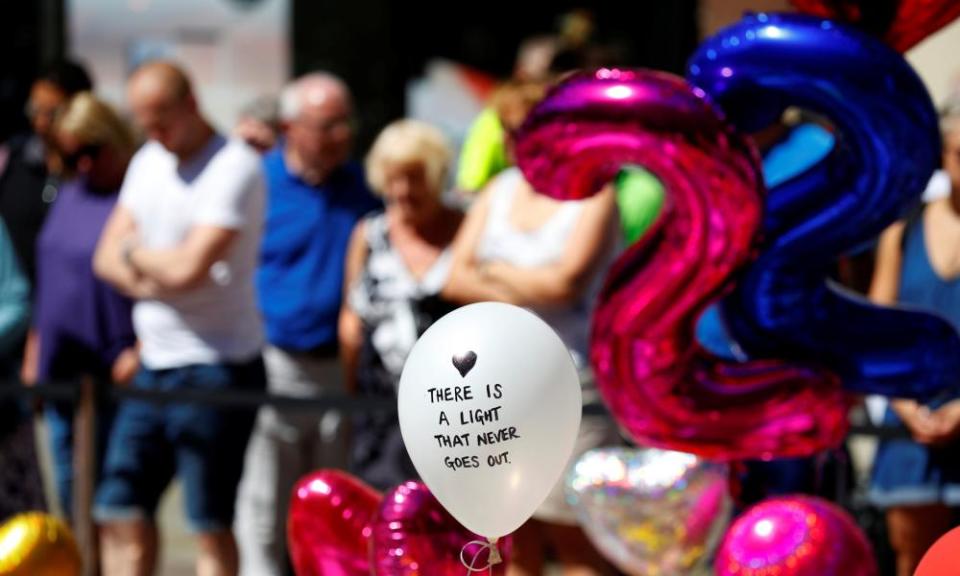 Tributes to the victims of the attack on the Manchester Arena on 26 May 2017