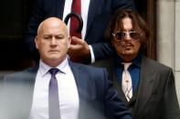 Actor Johnny Depp at the High Court in London