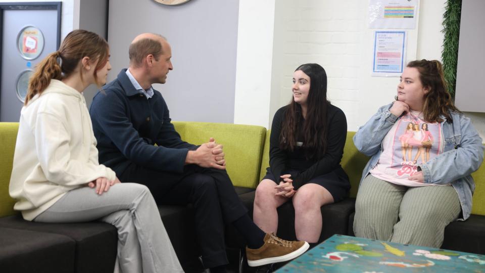 William speaking with young people at Hanworth Centre Hub