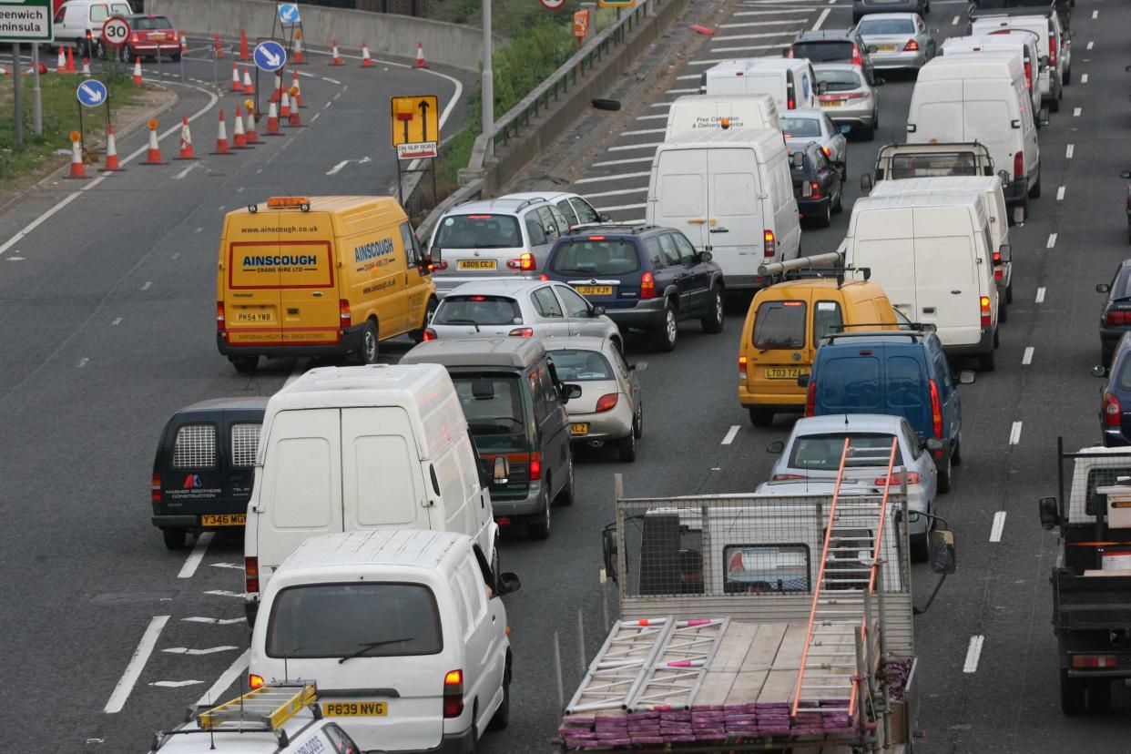 Huge queues: Passengers who forgot to fill up sparked delays at the Blackwall TunnelHuge queues: Passengers who forgot to fill up sparked delays at the Blackwall Tunnel: CAVAN PAWSON