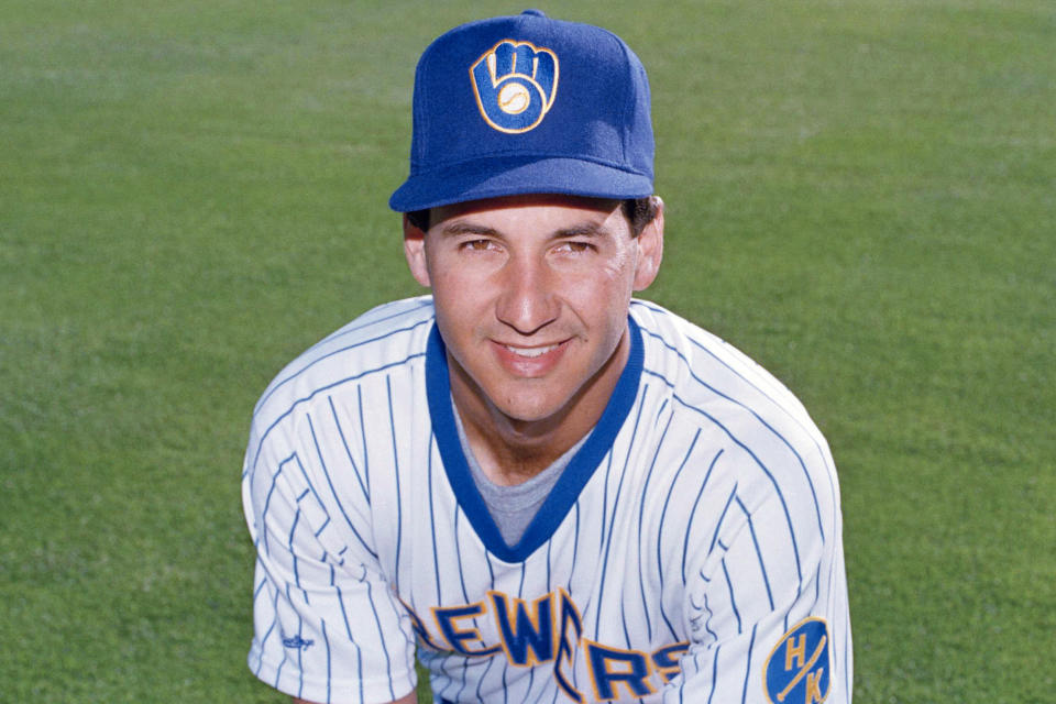 FILE - Milwaukee Brewers' Terry Francona, shown in 1989. Slowed by major health issues in recent years, the personable, popular Francona may be stepping away, but not before leaving a lasting imprint as a manager and as one of the game's most beloved figures.(AP Photo/Sal Veder, File)