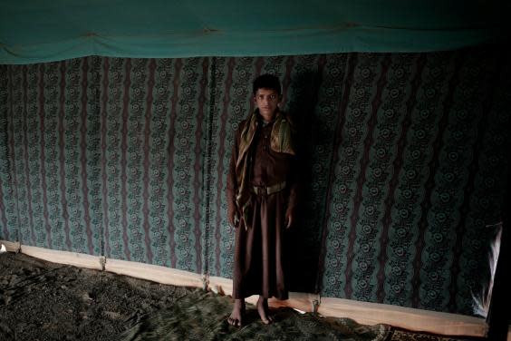 Nawaf, a 15-year-old former child soldier, in Marib