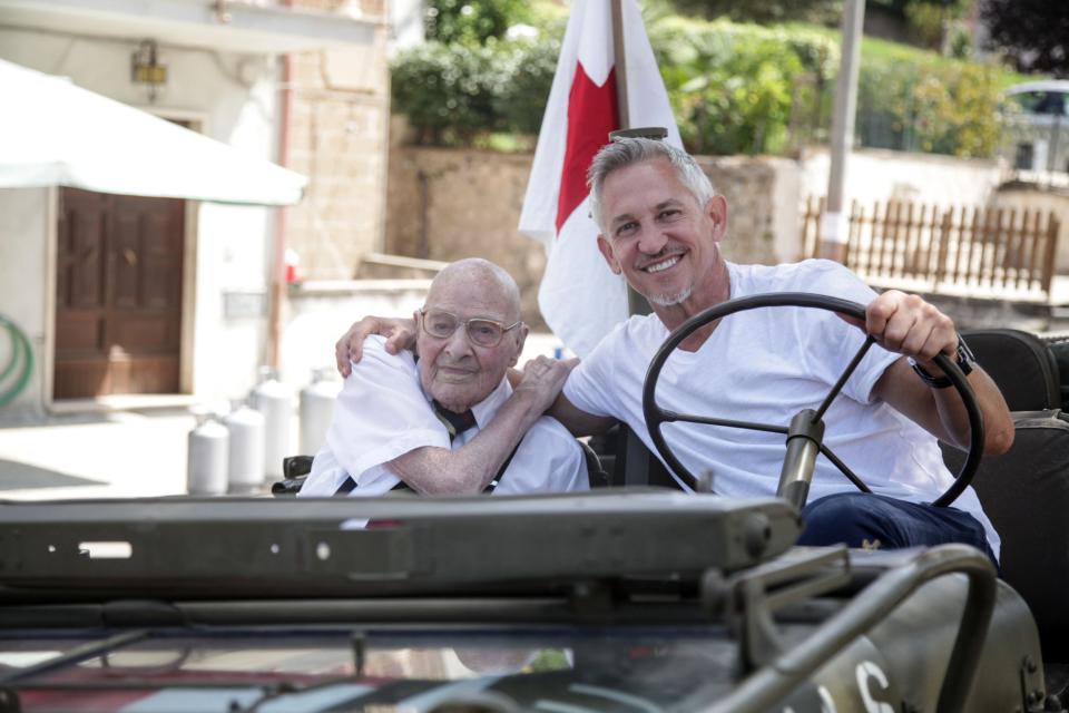 Lineker with veteran William Earl (BBC/Wall to Wall/Jack Coathupe)