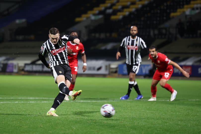 Macaulay Langstaff in action for Notts County