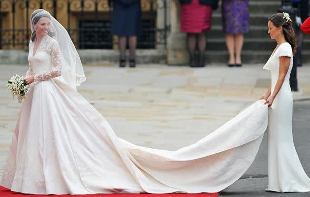 Who could forget the moment Pippa held up Kate Middleton's train at her 2011 wedding to Prince William?