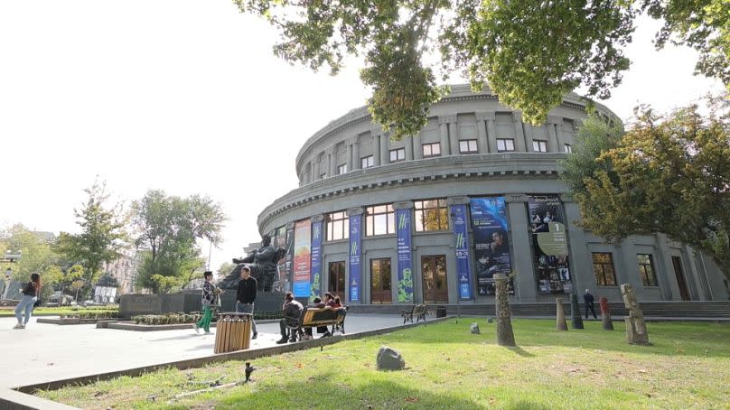 Aram Khachaturian Concert Hall - one of the architectural treasures of Yerevan.