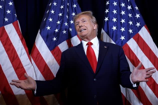 trump-scoffs-at-peaceful-arrest-response.jpg Conservatives Attend The Annual CPAC Event - Credit: Anna Moneymaker/Getty Images