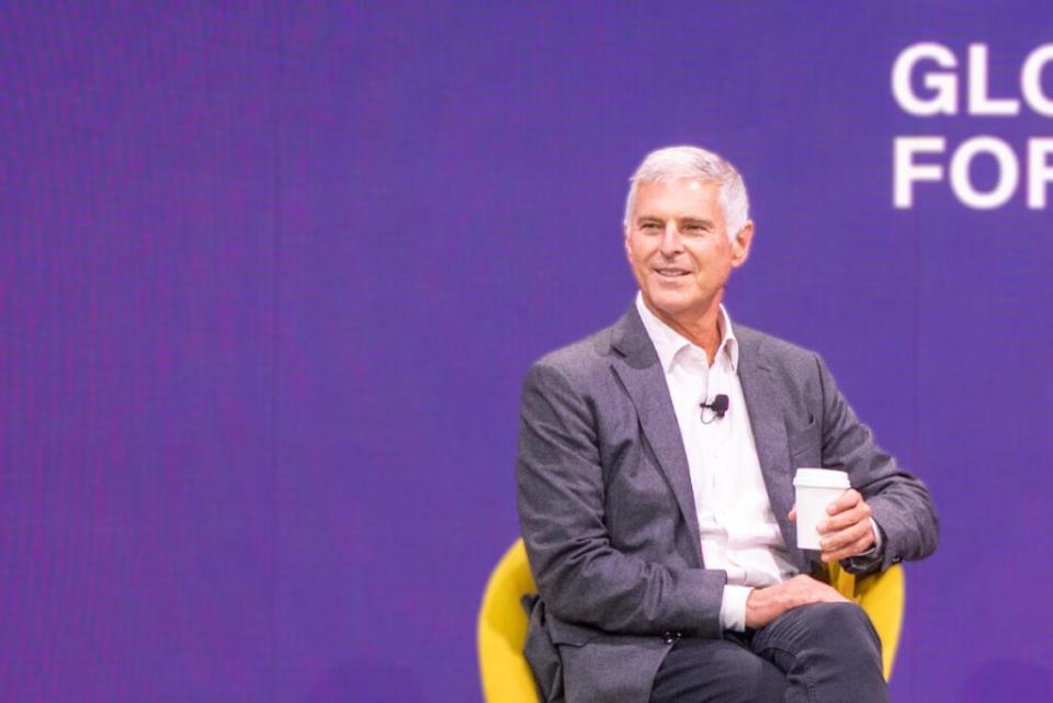 Hilton CEO Christopher Nassetta spoke on-stage at Skift Global Forum on September 26, 2023. Source: Skift.