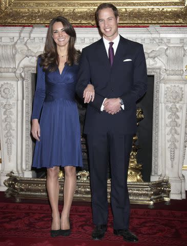 Chris Jackson/Getty Kate Middleton and Prince William pose for photos after their engagement was announced on Nov. 16, 2010