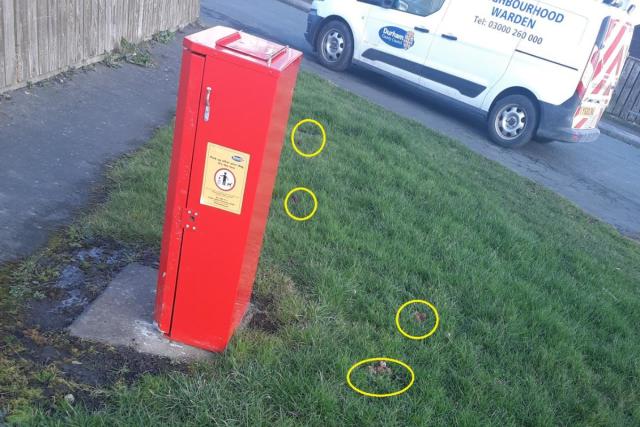 At the end of last week, council wardens were patrolling around the Acton Dene area of Stanley when they spotted big piles of dog poo <i>(Image: DURHAM COUNTY COUNCIL)</i>