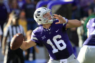 <p>On the rise: Jesse Ertz, Kansas State — Ertz’s passing stats should make a big leap in 2017 with a healthy throwing shoulder. Kansas State’s offense will never be mistaken for Texas Tech’s, but Ertz is one of the few quarterbacks in the country who could throw for over 2,000 yards and run for over 1,000 yards in 2017. </p>