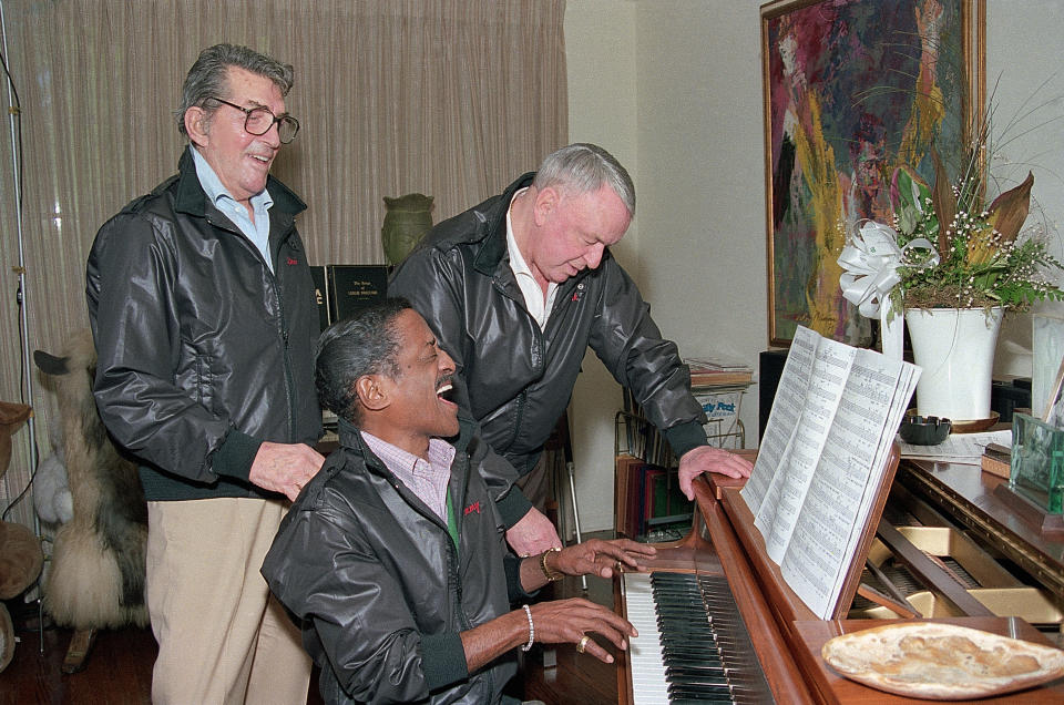 celebrity bffs Dean Martin, Sammy Davis Jr. and Frank Sinatra