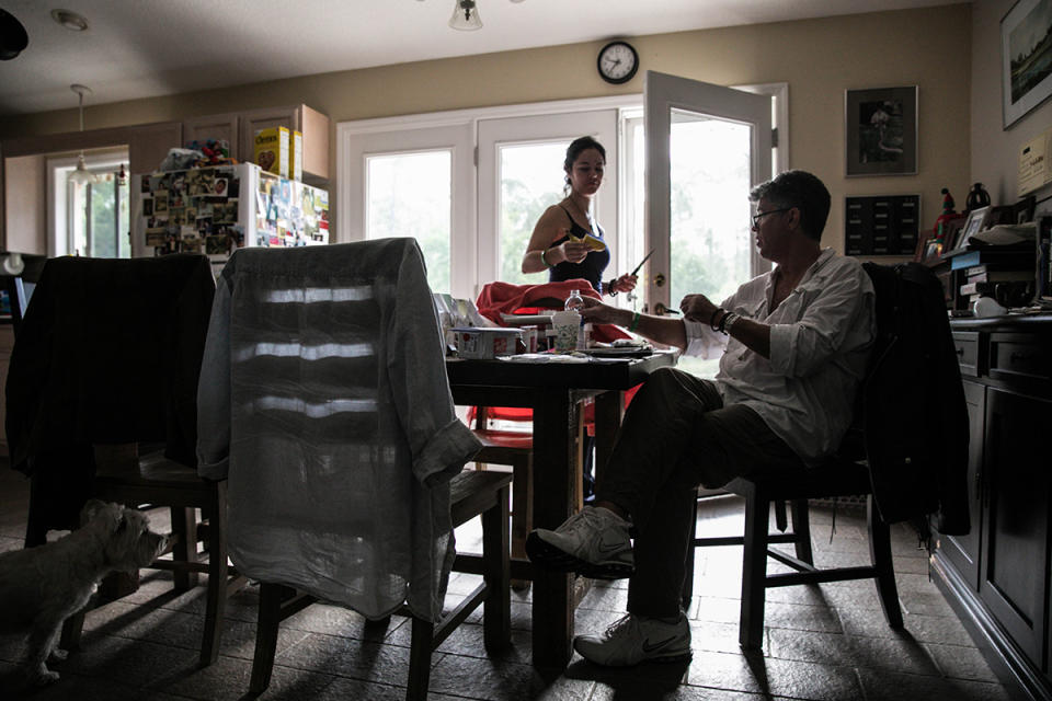 Barden and Roberts begin the day checking on each other. “The snakes are at 100%, so you don’t want to be messing with them when you’re at 50,” says Roberts. “If I’m thinking about 800 other things, it’s just no good.” Aileen Perilla/The Penny Hoarder