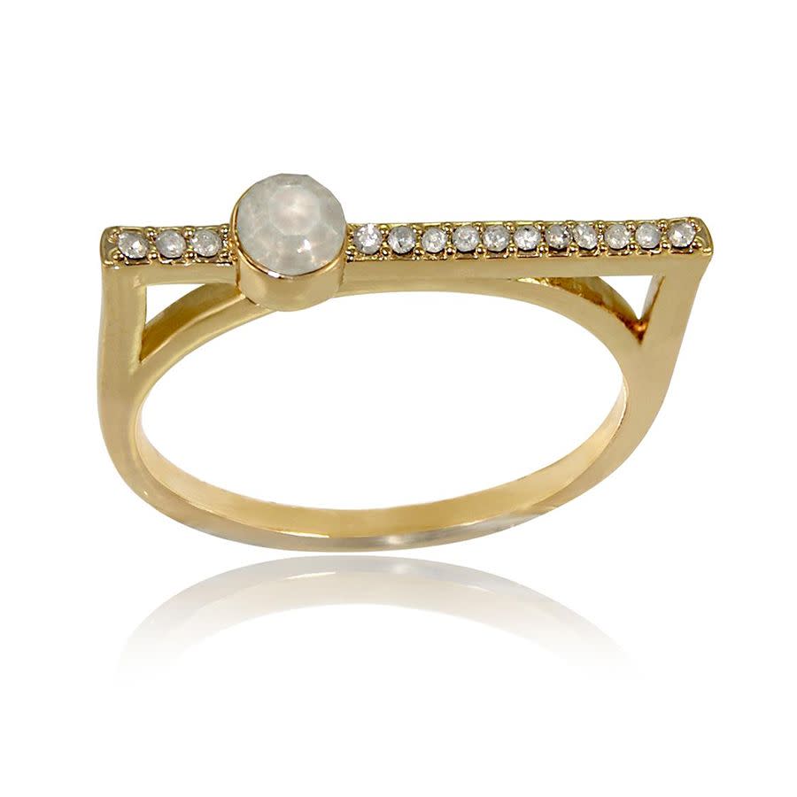 Get the Ashley Nell Tipton plus size bar ring, available in sizes 10-14, for $14.99&nbsp;