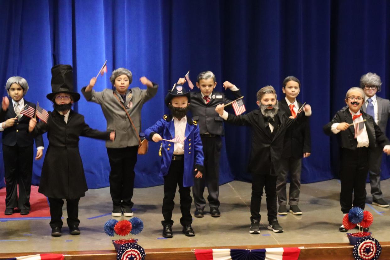 All Saints Episcopal School students dressed up like U.S. Presidents during their annual Hall of Presidents Program Friday.