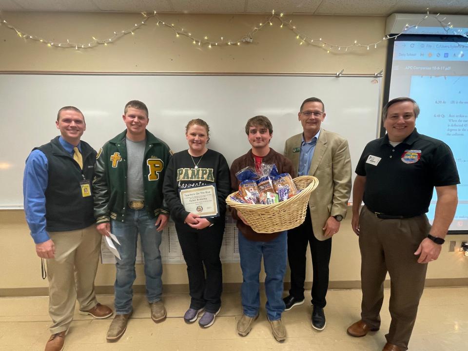 Teachers on the Rise winners from January include Kylee Armenta of Pampa High School (Pampa ISD).