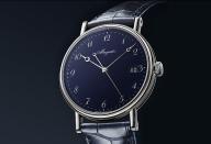 <p>Classique 5177 'Grand Feu' Blue Enamel</p><p><a class="link " href="https://www.watches-of-switzerland.co.uk/c/Brands/Breguet/filter/Page_1/Sort_latest-additions/" rel="nofollow noopener" target="_blank" data-ylk="slk:SHOP;elm:context_link;itc:0;sec:content-canvas">SHOP </a></p><p>Available for the first time in a 'Grand Feu' enamel, this peerless dress watch has been rigorously thought-out. To ensure ease of readability, the moon-tipped hands are made of rhodium-plated steel, while the Arabic numerals, stars, diamond shapes and fleur-de-lis on the chapter ring are silvered and larger than normal. A fantastic piece. <br></p><p>£19,600;<a href="https://www.breguet.com/en" rel="nofollow noopener" target="_blank" data-ylk="slk:breguet.com;elm:context_link;itc:0;sec:content-canvas" class="link "> breguet.com </a><br></p>