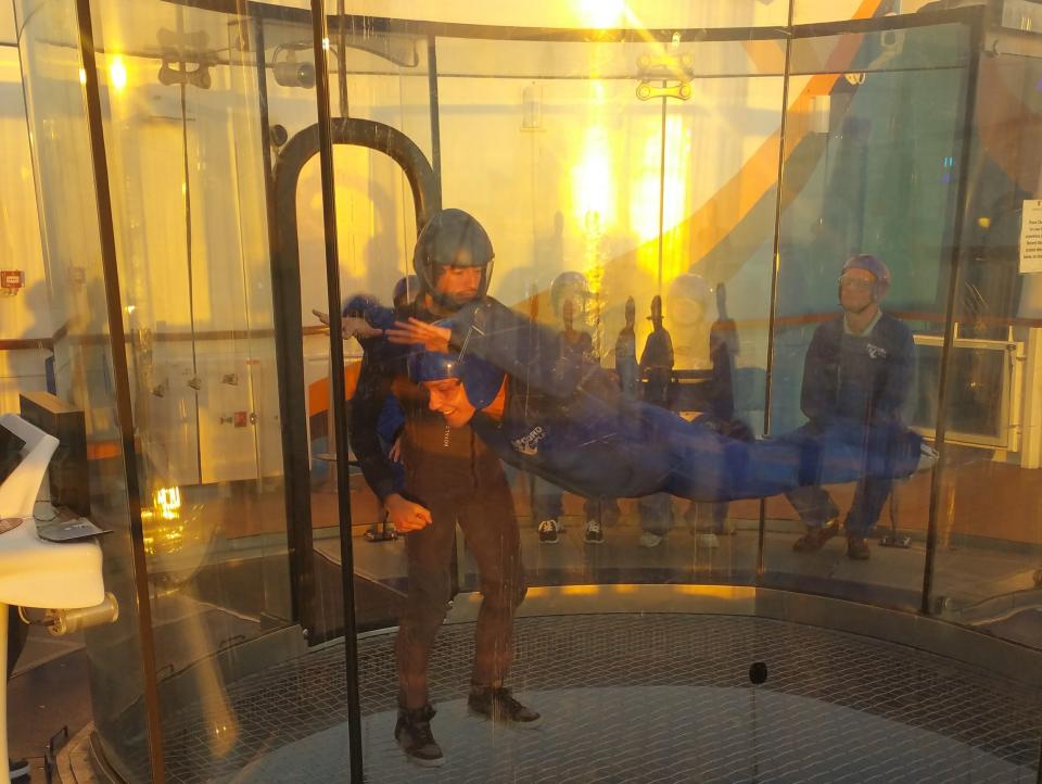 ifly simulated skydiving on royal caribbean anthem of the seas