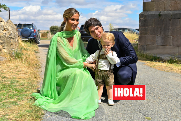 Maria Pombo y Pablo Castellano con su hijo