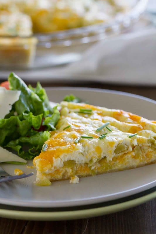 <p>Taste and Tell</p><p>This green chile tortilla pie is crowd-pleasing and super easy and a little unconventional by using a tortilla as the crust.</p><p><strong>Get the recipe: <a href="https://www.tasteandtellblog.com/green-chile-tortilla-pie/" rel="nofollow noopener" target="_blank" data-ylk="slk:Green Chile Tortilla Pie;elm:context_link;itc:0;sec:content-canvas" class="link ">Green Chile Tortilla Pie</a></strong></p>