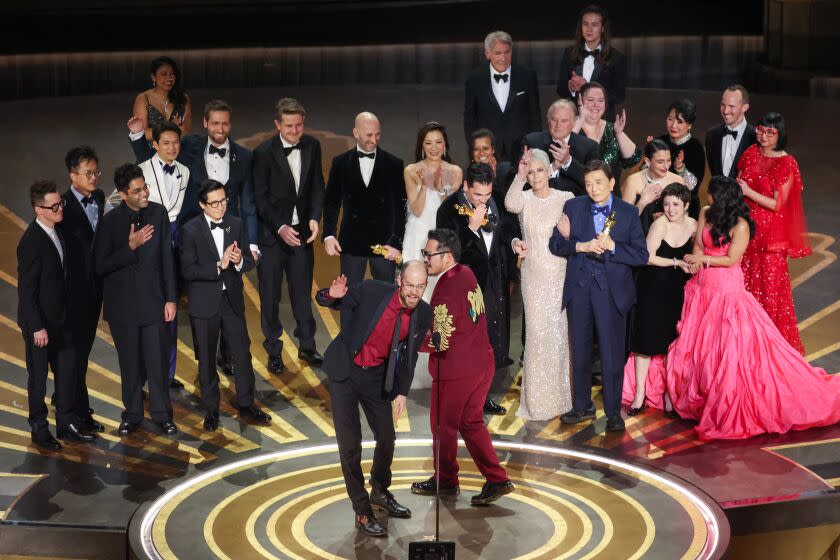 HOLLYWOOD, CA - MARCH 12: "Everything Everywhere All at Once" wins Best Picture at the 95th Academy Awards in the Dolby Theatre on March 12, 2023 in Hollywood, California. (Myung J. Chun / Los Angeles Times)