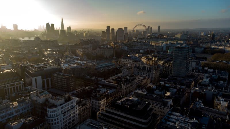 FILE PHOTO: A view of the Shard and the London Eye