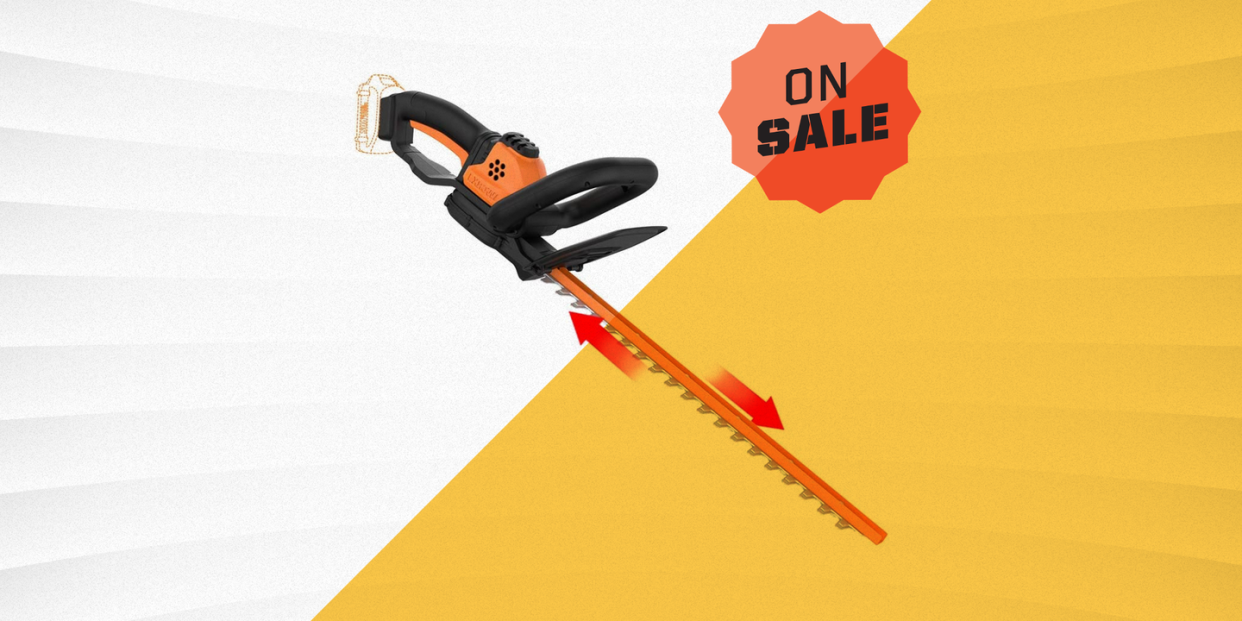 worx battery powered hedge trimmer 22 inch blade