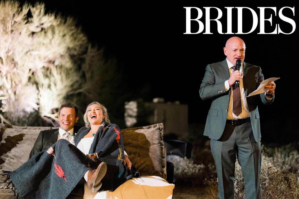 Claudia Kelly and Mark Sundman wedding in Brides magazine