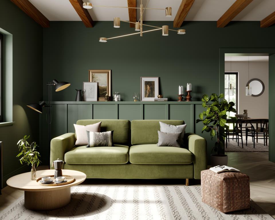 <p> Korczynska says: ‘Deep green can work in any style of property, however, I think it looks particularly striking in a period home, as shown in this striking green living room. It’s a heritage color that really enhances the richness and grandeur of traditional features and gives incredible character.’ </p> <p> Or if you want the warmth without the drama, she continues: ‘Mid-tones are easy to live with. For example, berry tones are warm without being as intense as crimson, or terracotta is much softer than bright orange. These mid-tones work equally well in a modern or traditional setting, with light or dark furniture.’ </p>