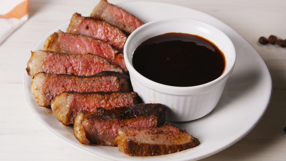 Coffee-Rubbed Steak With Coffee Bourbon Sauce