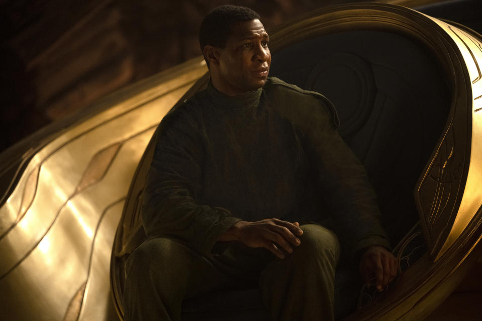 Jonathan Majors as Kang The Conqueror in Marvel Studios' ANT-MAN AND THE WASP: QUANTUMANIA. Photo by Jay Maidment. Â© 2022 MARVEL.