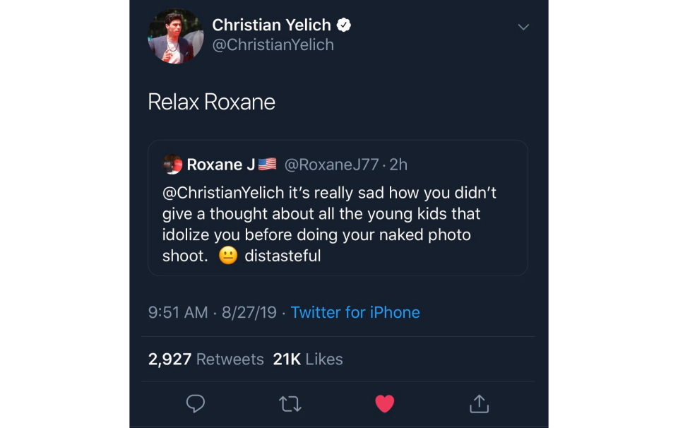 Christian Yelich's tweet at an upset Twitter user was shared more than 7,000 times. (Yahoo Sports)