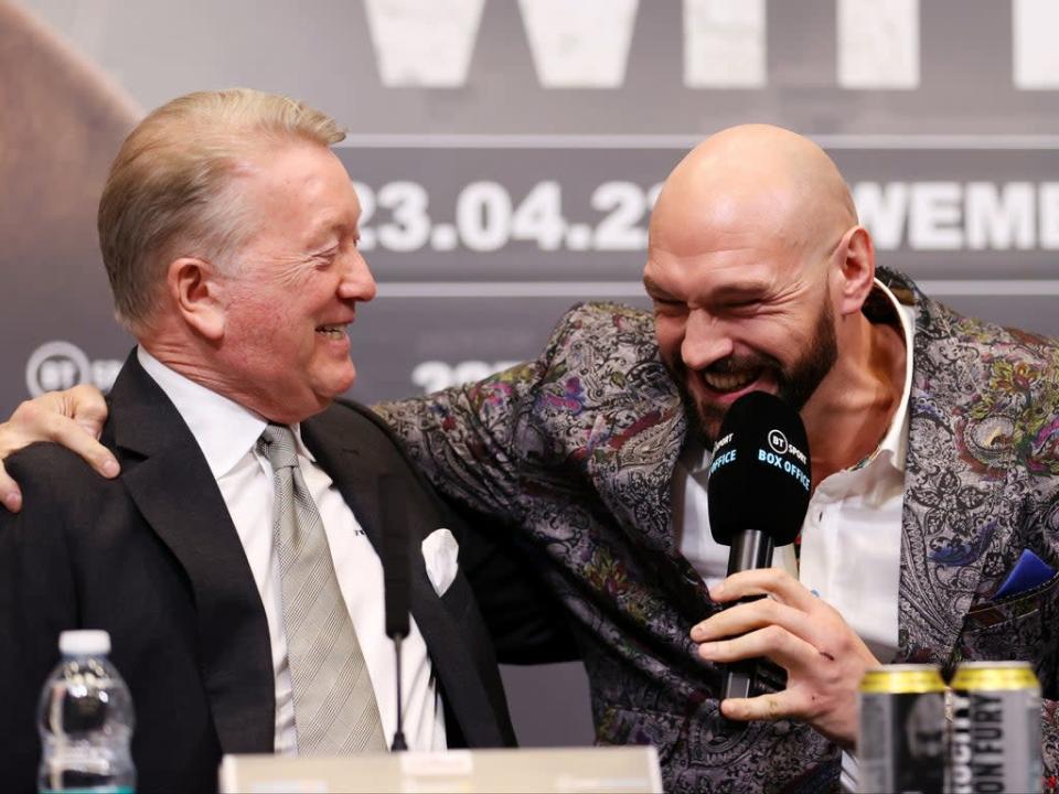 Tyson Fury (right) with his UK promoter Frank Warren (Getty Images)