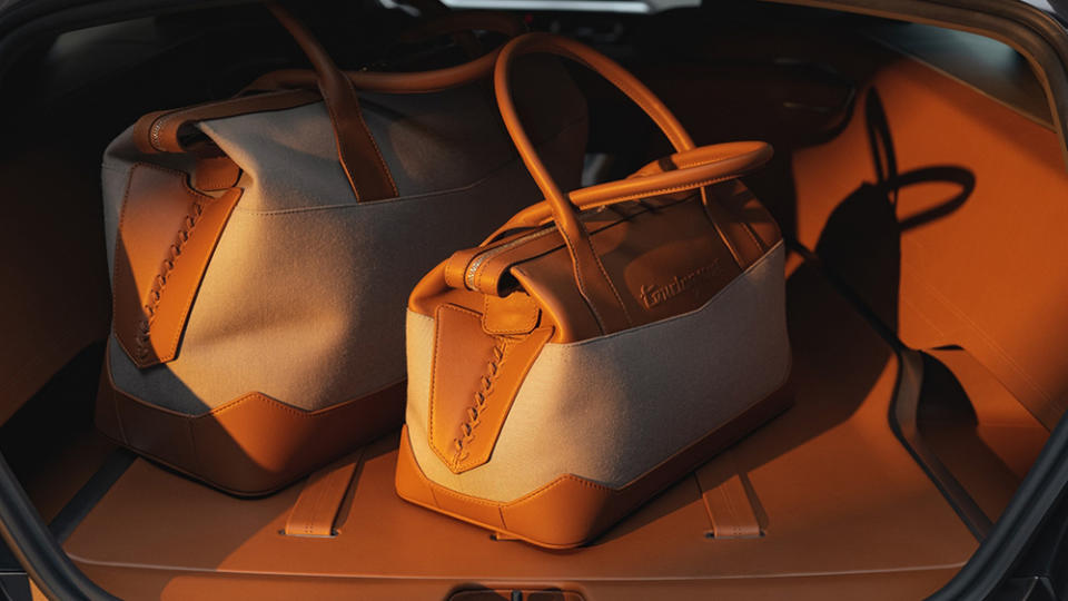 Weekender bags in the BMW Concept Touring Coupé's trunk