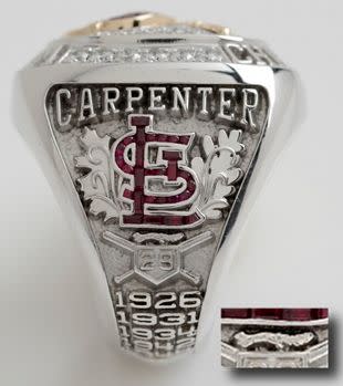 Rally Squirrel Stikes Again! …on the Cardinal's World Series Rings